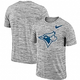 Toronto Blue Jays Nike Heathered Black Sideline Legend Velocity Travel Performance T-Shirt